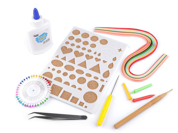 Komplettes Quilling-Set - Premium DIY-Bastelset mit Schablonenbrett, 120 bunten Papierstreifen, Kleber, Pinzette & Werkzeug