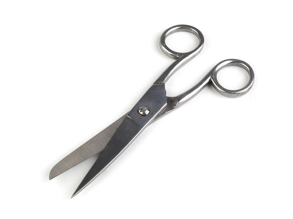 Premium vernickelte Kurzwaren- und Haushaltsschere aus Metall (13 cm)
