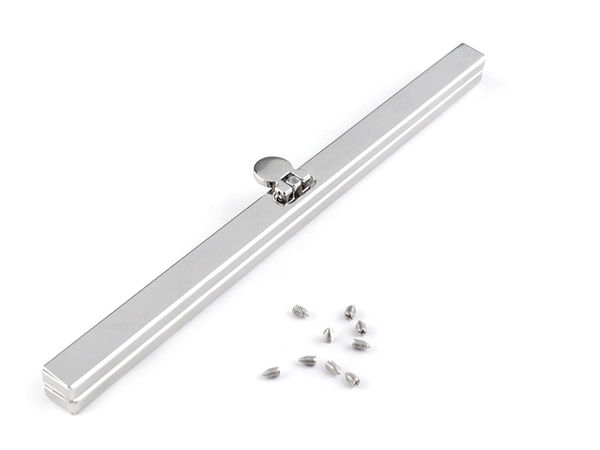 Premium 19 cm Metall-Taschenrahmen - Schraubbarer Einschubrahmen für die DIY-Taschenherstellung und Geldbörsen
