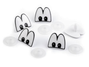 Premium 22x24mm schwarze ovale Cartoon-Sicherheitsaugen mit Sicherungsscheiben für Plüschtiere und DIY-Puppen