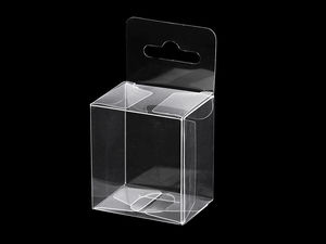 Premium transparente Geschenk- und Bastelschachtel mit Aufhängeloch