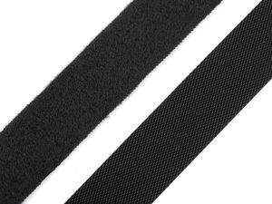 Klettverschluss, Breite 20 mm, flaches Profil, weich
