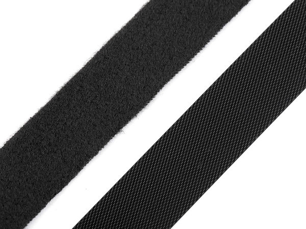 Klettverschluss, Breite 20 mm, flaches Profil, weich