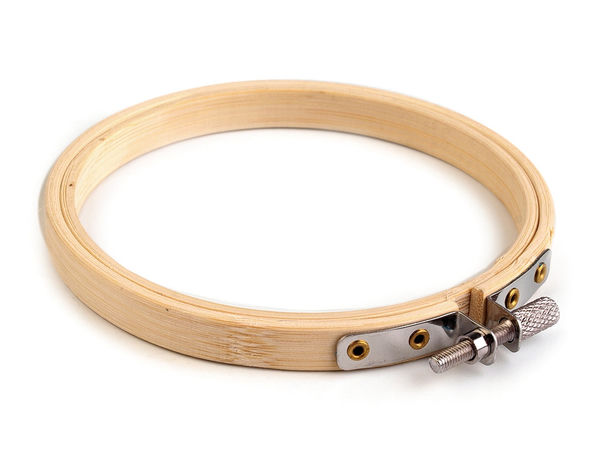 Premium-Stickrahmen aus Bambus, 10 cm - Buchen-Optik