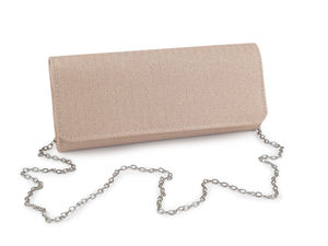 Elegante Lurex-Glitzer-Abendclutch - Premium-Metallic-Handtasche mit abnehmbarem Kettenriemen