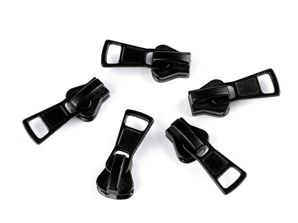 Premium-Metall-Reißverschlussschieber für Nr. 8 (8 mm) Kunststoff-Reißverschlüsse - Schwarz