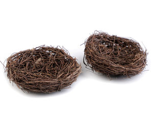 Dekoratives Miniatur-Weidennest (8 cm) - Vogelnest aus Naturzweigen für Bastelarbeiten, Osterdeko und rustikale Hochzeiten