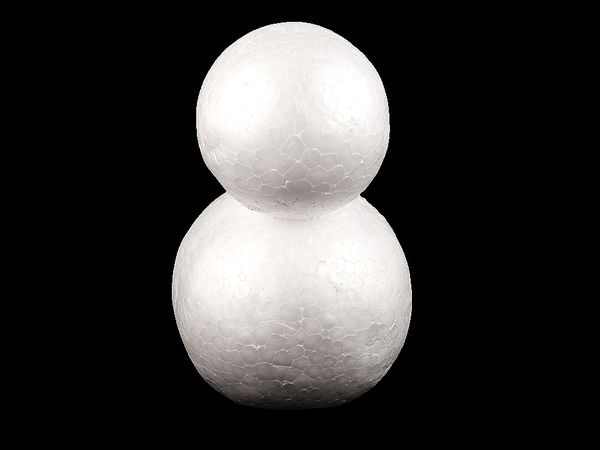 Styropor-Schneemann 9x14 cm