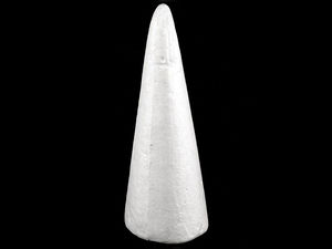 Premium Styroporkegel Weiß für Bastelarbeiten und Feiertagsdekoration - 17 x 54 cm