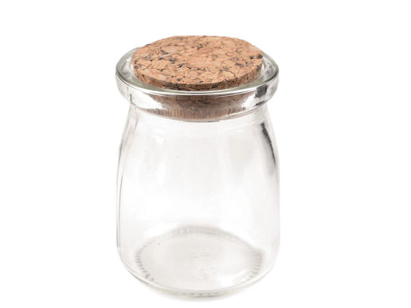 Premium 100ml Glasfläschchen mit Korken (56x73 mm) – Transparentes Aufbewahrungsglas für Bastelbedarf, Perlen und Badesalz