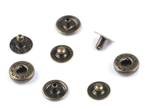 Premium-Metalldruckknöpfe 10 mm für mittelschwere Stoffe (4-teiliges Set)