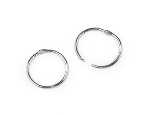 Premium Buchbinderringe & Scrapbook-Ringe aus Metall, vernickelte Binderinge in verschiedenen Größen (Ø25 mm - Ø50 mm)