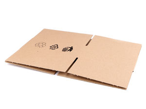 Premium-Versandkarton in Naturbraun (16,5 x 13,5 x 6,5 cm) - Robuster Faltkarton aus Wellpappe für Versand und Verpackung