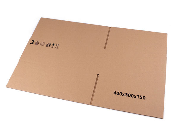 Premium Versand- und Aufbewahrungskarton (Naturbraun) - 40x30x15 cm
