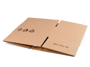 Premium-Versandkarton aus Wellpappe in Naturbraun (20x15x10 cm) - Umweltfreundlicher, stabiler Faltkarton
