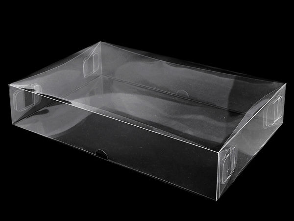 Premium transparente rechteckige Geschenkschachteln mit Deckel - Flach verpackte durchsichtige Boxen für Bastelbedarf, Dekorationen und Kurzwaren