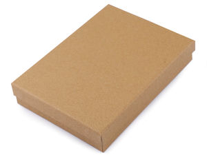 Schmuck-Geschenkschachtel aus Natur-Kraftpapier (12x16 cm) | Premium umweltfreundliche Geschenkverpackung mit herausnehmbarer Schaumstoffeinlage