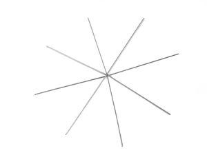 Perlenstern- und Schneeflocken-Drahtformen in Platin-Optik für DIY-Weihnachtsschmuck - 9cm, 8-strahlig, Edelstahl