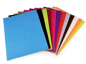 Premium-Bastelfilzplatten (30x40 cm) - Bunter Farbmix zum Nähen, Basteln und für DIY-Projekte