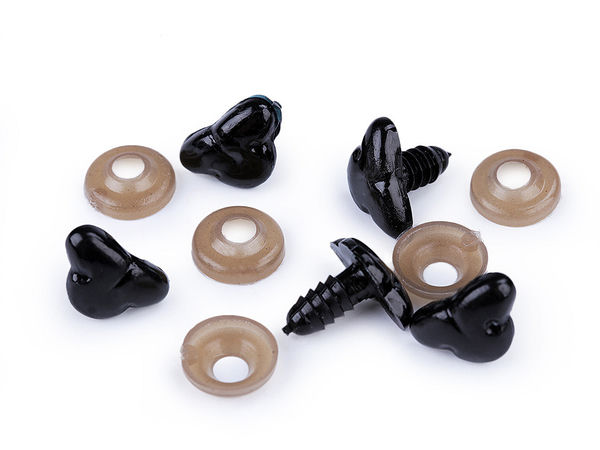 Premium-Sicherheitsnase in Schwarz (11x17 mm) für Kuscheltiere und DIY-Puppen
