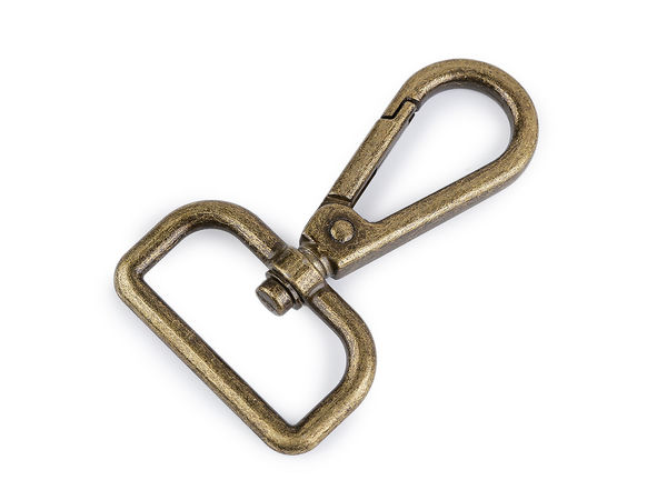 Metall-Karabinerhaken mit Wirbel, für 30 mm Gurtband