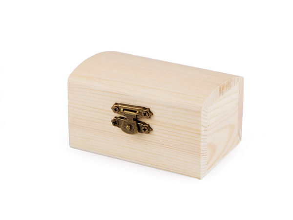 Premium Holz-Bastelbox in Elfenbein mit Scharnierdeckel - Unbehandelte Erinnerungsbox aus Holz für DIY-Gestaltung und Decoupage