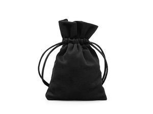 Elegante schwarze Samt-Geschenkbeutel mit Satin-Kordelzug (8x11 cm) - 4er-Pack