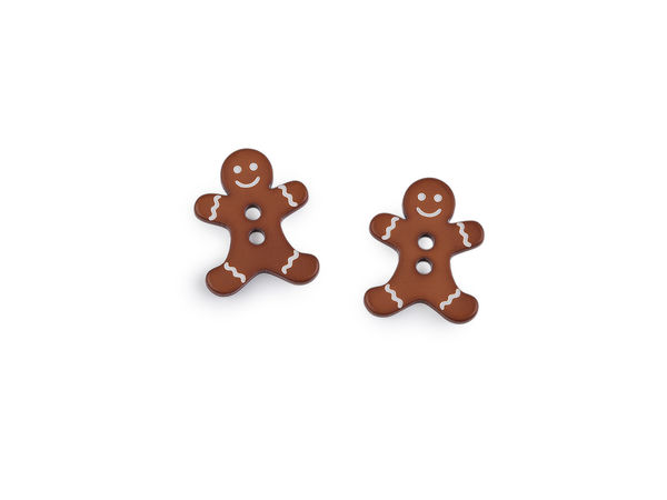 Zierknopf in Lebkuchen-Optik
