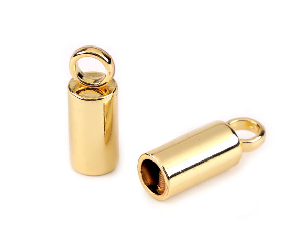 Premium Kordelendkappen aus Metall mit Schraubbefestigung, Ø 7 mm – Glänzende Zierhülsen für Handtaschen, Quasten und Schmuck