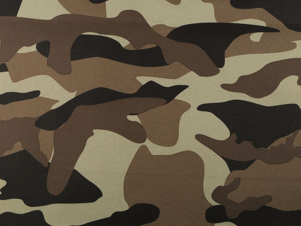 Outdoor-Stoff 600D, PVC-beschichtet, Camouflage