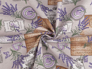 Premium Loneta PES-Dekostoff – Elegantes Provence-Lavendel-Design
