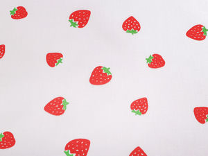 Baumwollstoff / Canvas, Erdbeeren