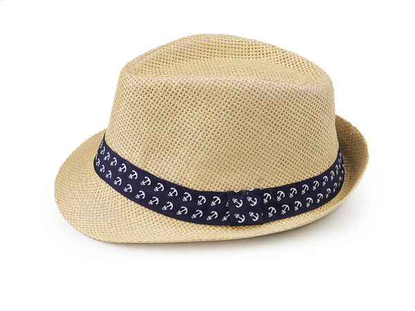 Kinder-Sommerstrohhut mit Anker-Motivband - Leichter, atmungsaktiver Sonnenschutz