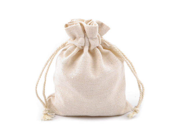 Premium Leinensäckchen mit Kordelzug in Ecru-Hell, 9x12 cm – Beutel mit Naturbaumwollkordel für Bastelarbeiten, Kräuter & kleine Geschenke