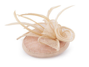 Mini-Hut / Fascinator, Blüte mit Federn
