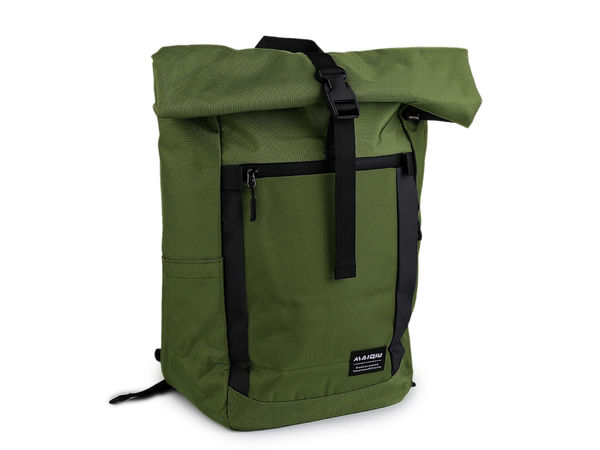 Ergonomischer Roll-Top-Textilrucksack (40x45 cm) - Tagesrucksack mit vielen Fächern für Alltag, Reise, Sport und Schule