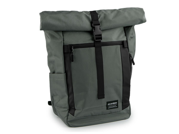 Ergonomischer Roll-Top-Textilrucksack (40x45 cm) - Tagesrucksack mit vielen Fächern für Alltag, Reise, Sport und Schule