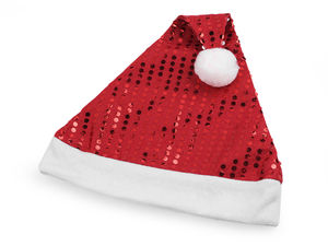 Rote Pailletten-Weihnachtsmütze - Weiches festliches Zubehör für Feiertage, Partys & Fotorequisiten