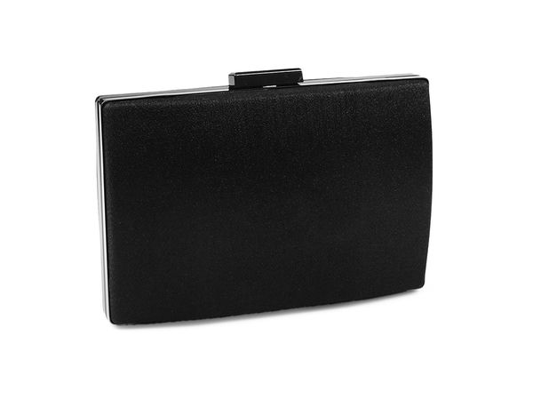 Elegante schimmernde Abendtasche - Strukturierte Clutch in Metallic-Optik mit abnehmbarer Kette
