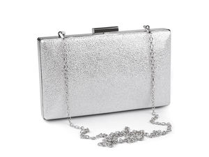 Elegante formstabile Abend-Clutch - Vielseitige Umhängetasche mit abnehmbarer Kette
