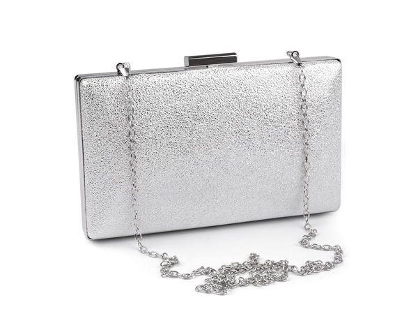 Elegante formstabile Abend-Clutch - Vielseitige Umhängetasche mit abnehmbarer Kette