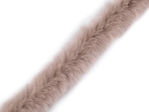 Kunstfellborte zum Aufnähen / Deko-Fellbesatz, rund, Breite 1,5 cm