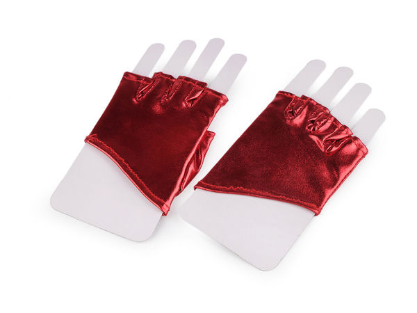 Premium Faux-Latex Handschuhe ohne Finger - Hochglänzende elastische Stulpen für festliche Anlässe