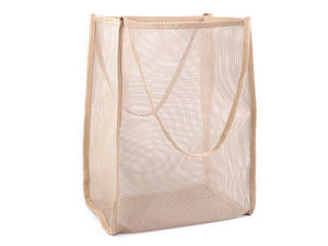 Vielseitige Netztasche mit erweiterbarem Boden - Strapazierfähige Schultertasche & Handtasche für Strand, Einkäufe und Reisen (30x38 cm)
