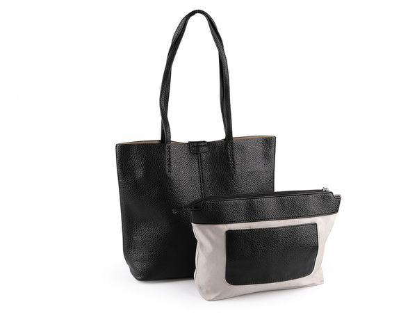 Premium-Lederhandtasche groß - Geräumige Schultertasche mit vielen Fächern und verstellbarem Riemen (38x30 cm)