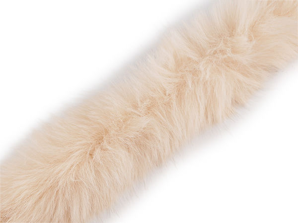Premium Kunstfell-Besatz mit Annähband (7 cm Breite) - Dekorativer Rundstreifen für Kapuzen, Ärmel und Bastelarbeiten