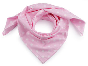 Premium Baumwoll-Halstuch mit Polka-Dots - Elegantes quadratisches Nickituch & Modeschal 70x70 cm