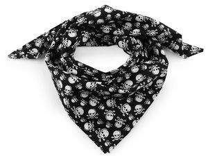 Premium-Totenkopf-Tuch aus 100 % Baumwolle - 65x65 cm Biker-Bandana