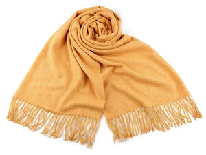 Eleganter doppelseitiger Uni-Schal mit Fransen - Weiches 70x190 cm Schultertuch und Plaid-Überwurf