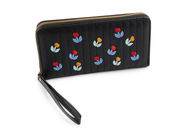 Bestickte Damen-Geldbörse 10x19 cm